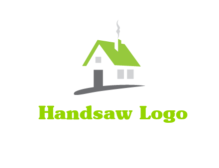negative space house logo
