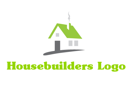 negative space house logo