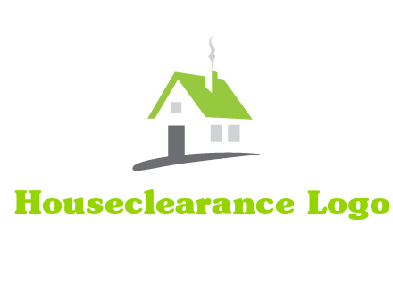 negative space house logo