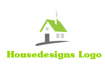 negative space house logo