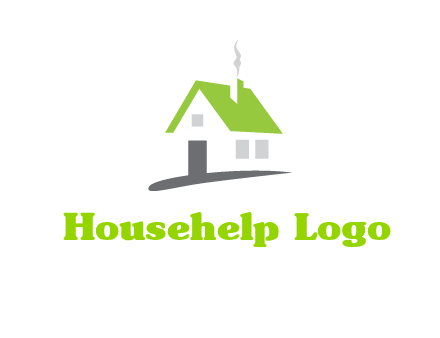 negative space house logo