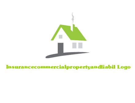 negative space house logo