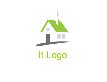 negative space house logo