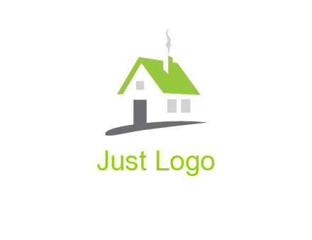 negative space house logo