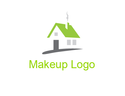 negative space house logo