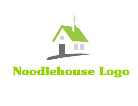 negative space house logo