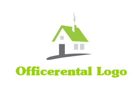 negative space house logo