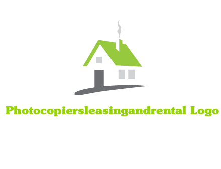 negative space house logo