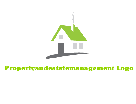 negative space house logo