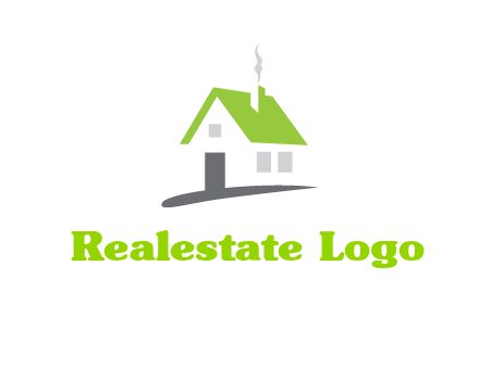 negative space house logo