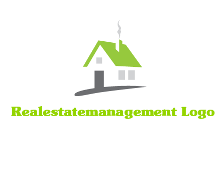 negative space house logo
