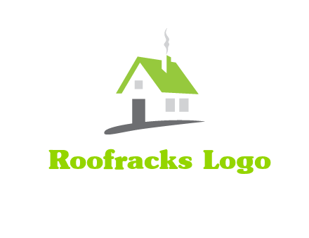 negative space house logo