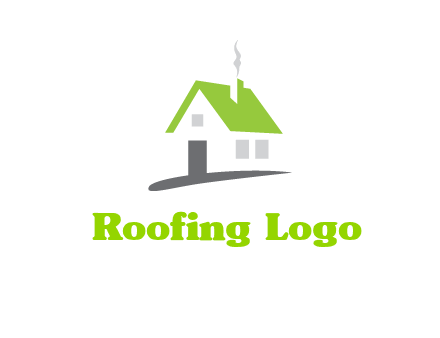negative space house logo