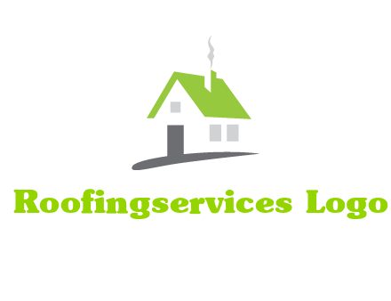 negative space house logo