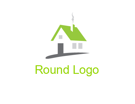 negative space house logo