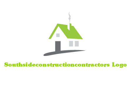 negative space house logo