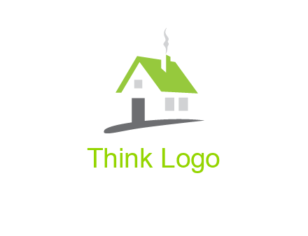 negative space house logo