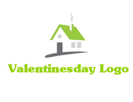 negative space house logo