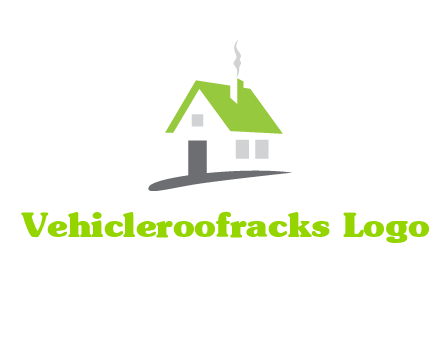 negative space house logo