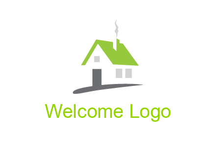 negative space house logo