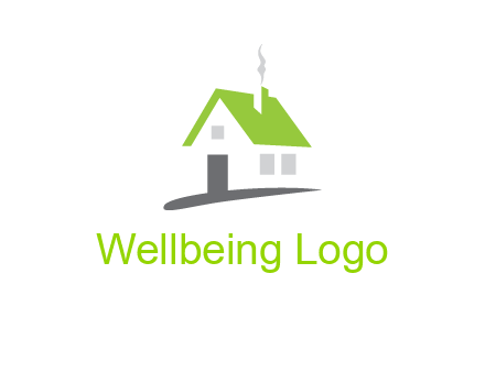 negative space house logo