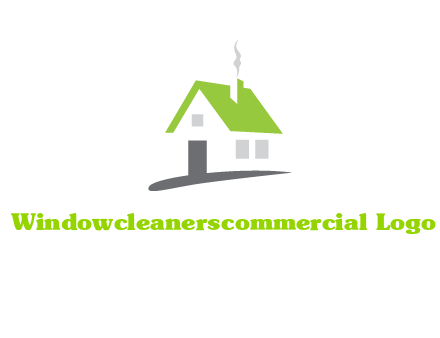 negative space house logo