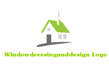negative space house logo