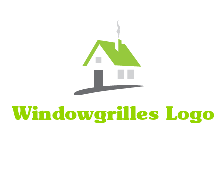 negative space house logo