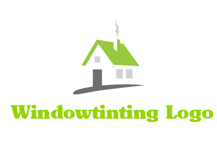negative space house logo
