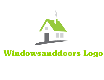 negative space house logo