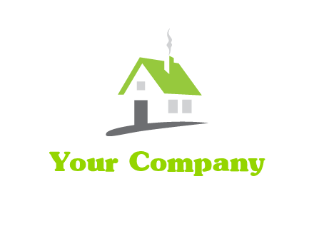 negative space house logo