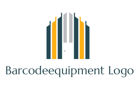 vertical lines house shape logo