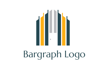 vertical lines house shape logo