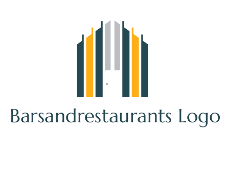 vertical lines house shape logo
