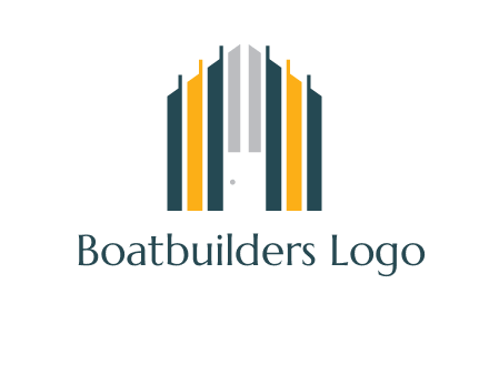 vertical lines house shape logo