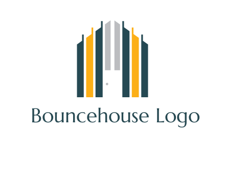 vertical lines house shape logo