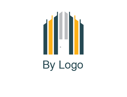 vertical lines house shape logo