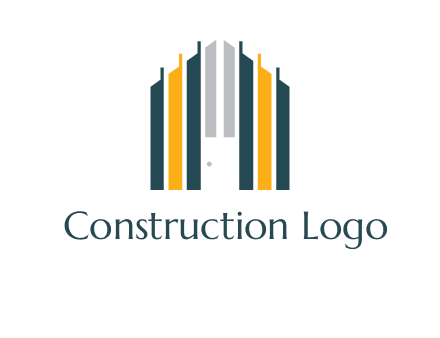 vertical lines house shape logo