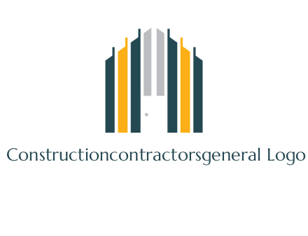 vertical lines house shape logo