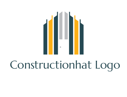 vertical lines house shape logo