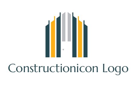 vertical lines house shape logo