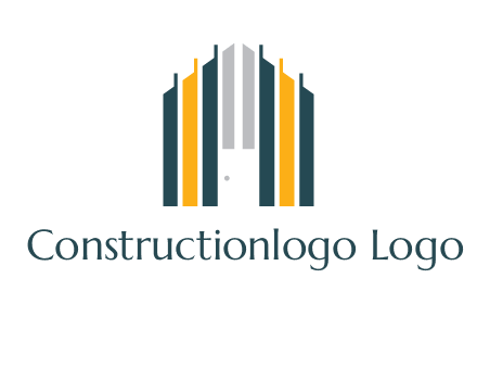 vertical lines house shape logo