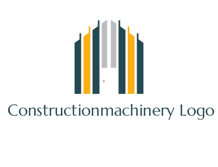 vertical lines house shape logo