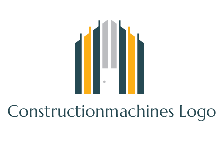 vertical lines house shape logo