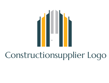 vertical lines house shape logo