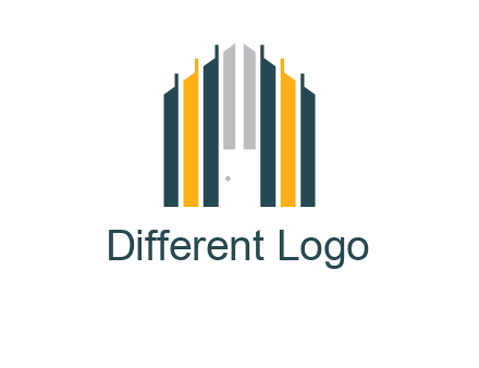 vertical lines house shape logo