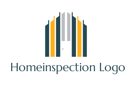 vertical lines house shape logo