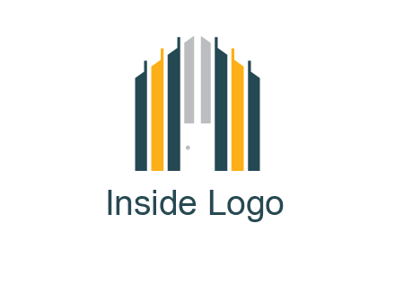 vertical lines house shape logo