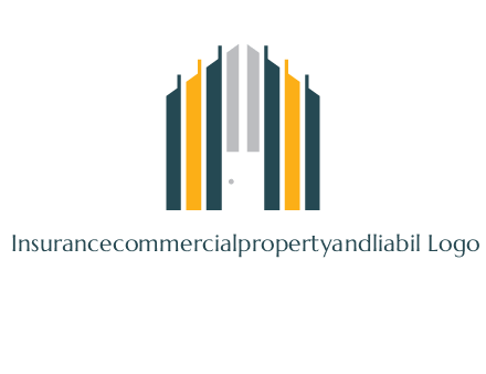 vertical lines house shape logo