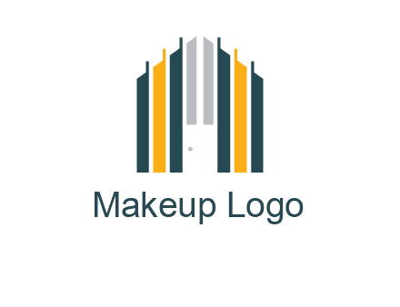 vertical lines house shape logo